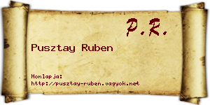 Pusztay Ruben névjegykártya